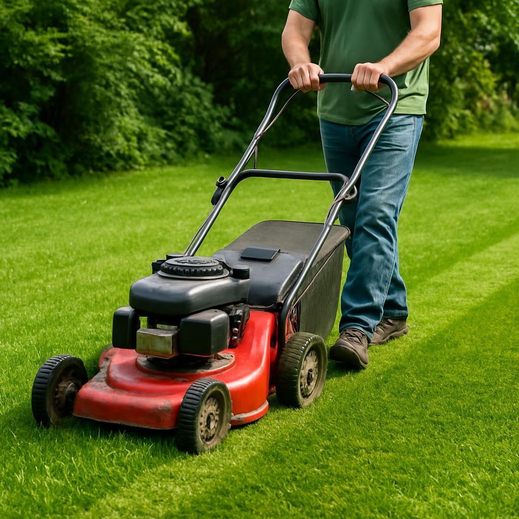 Photo d'une tonte de gazon